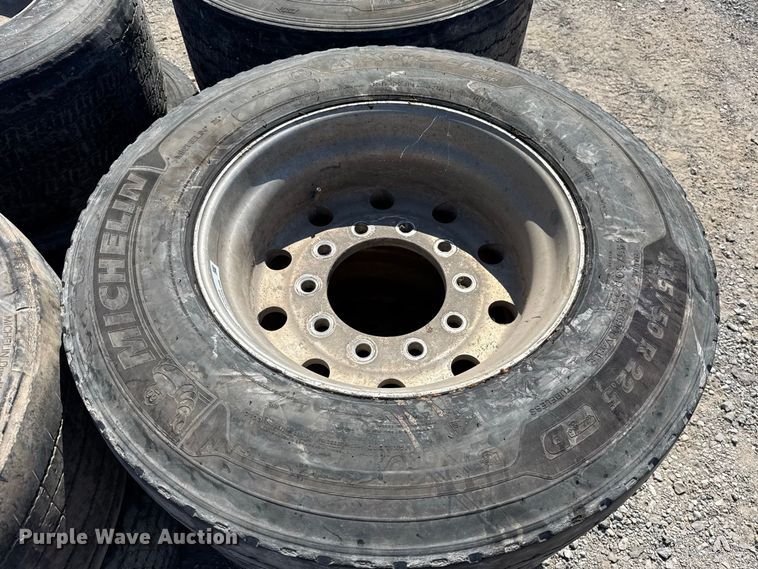image for item FC4253 (10) Michelin 445/50R22.5 tires and wheels