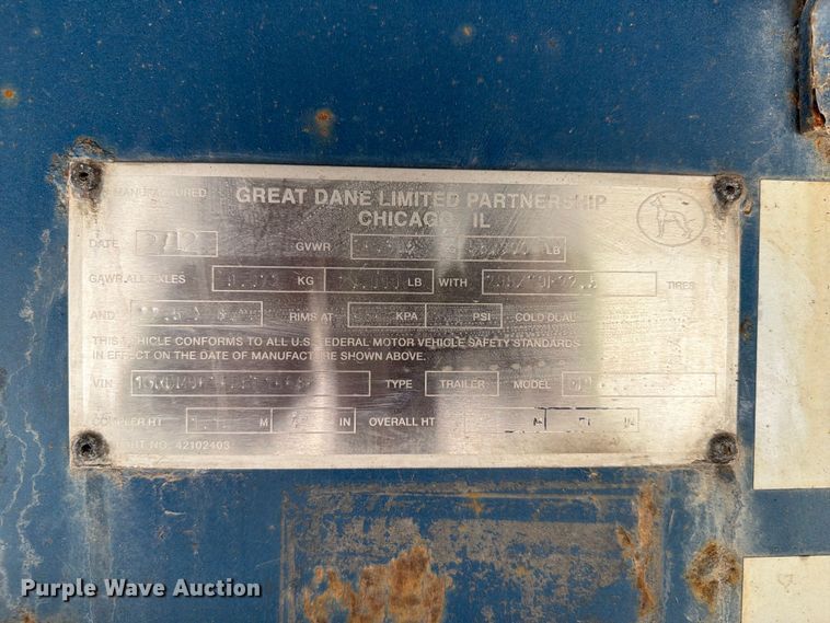 image for item FI0265 2013 Great Dane GPL-0024-00053 flatbed trailer