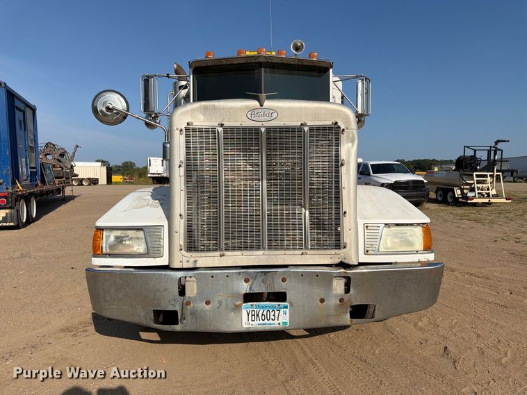 image for item FK3379 1996 Peterbilt 377 flatbed truck