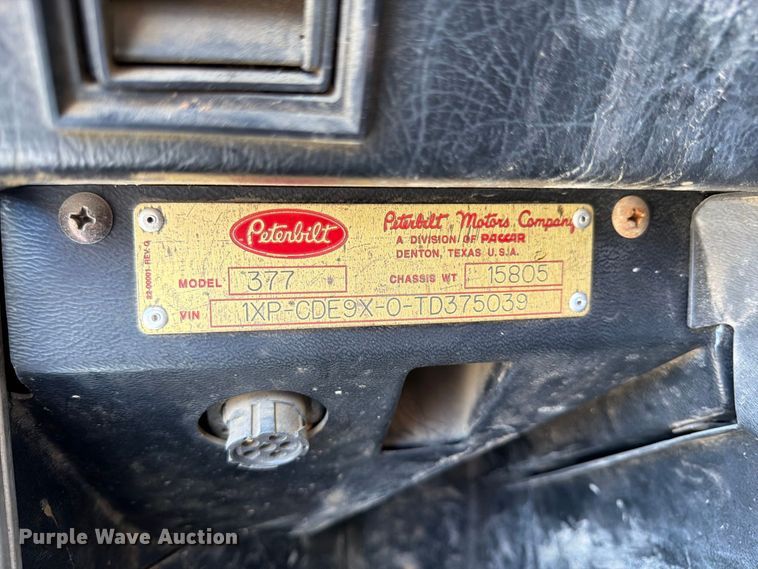image for item FK3379 1996 Peterbilt 377 flatbed truck