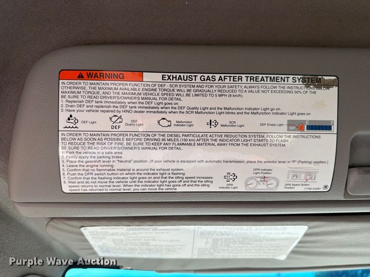 image for item FT8014 2012 Hino box truck