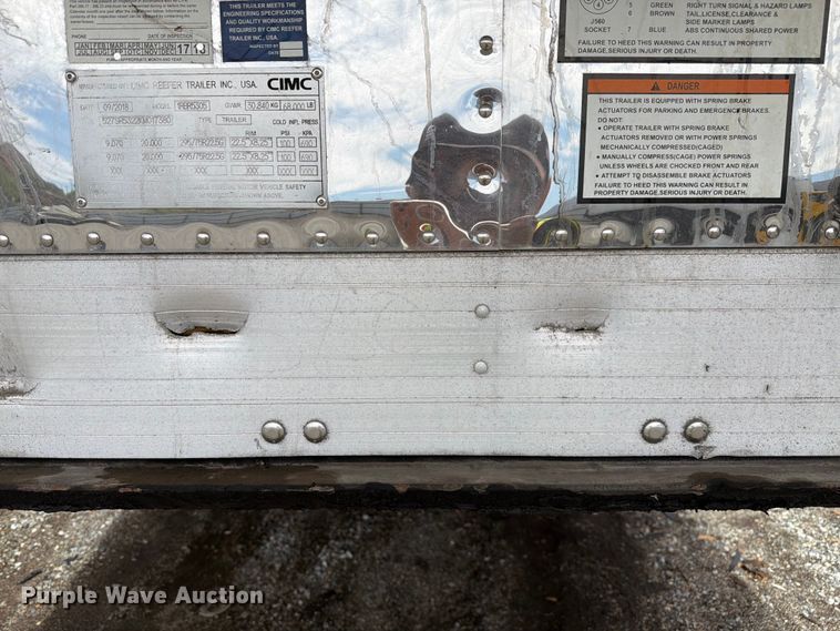 image for item YA4414 2019 CIMC 1RER5305 refrigerated van trailer