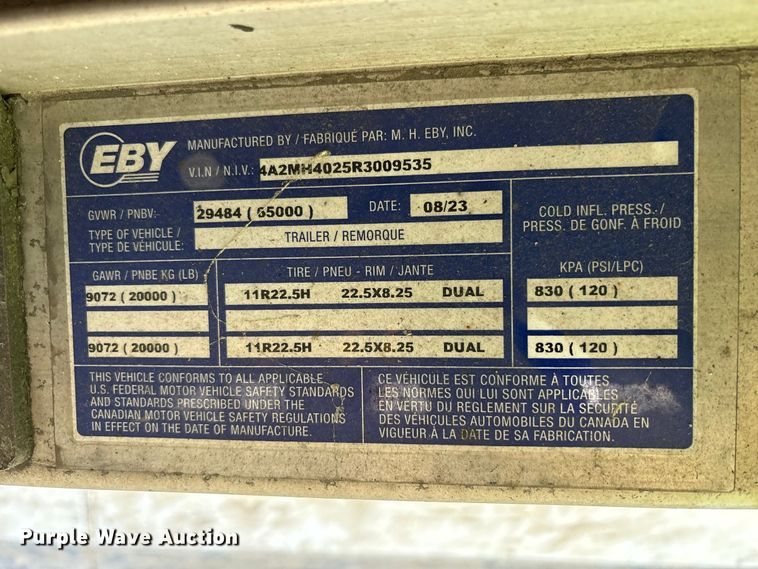 image for item YA4898 2024 EBY Generation grain trailer