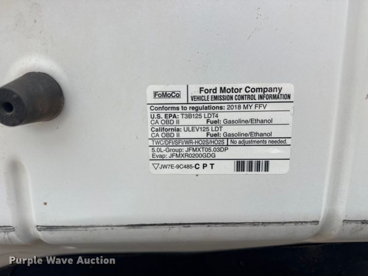 image for item DO8521 2018 Ford F150 Ext. Cab pickup truck