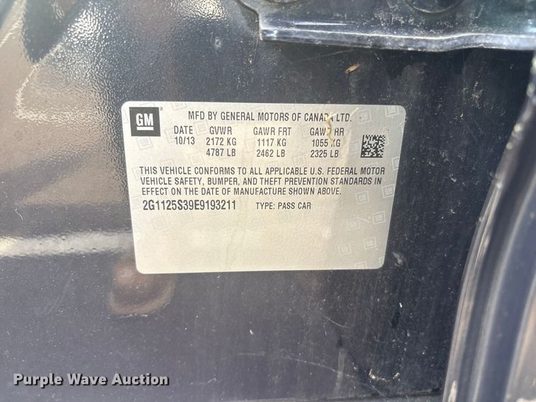image for item DT2921 2014 Chevrolet Impala Sedan