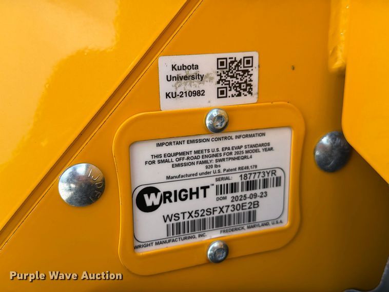 image for item DV7375 2025 Wright Stander X ZTR lawn mower