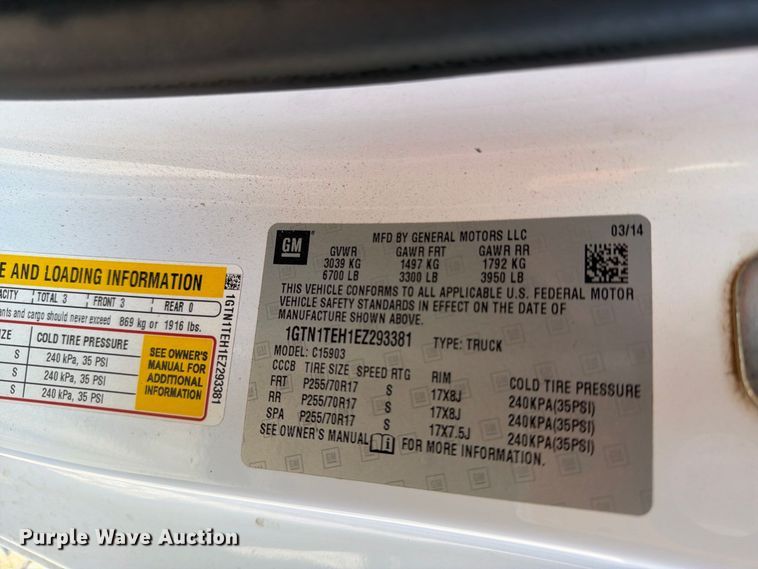 image for item DV8645 2014 GMC Sierra 1500 pickup truck