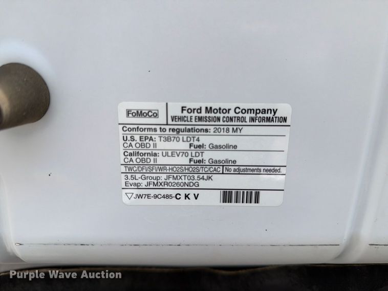 image for item DV8650 2018 Ford F150 Crew Cab pickup truck