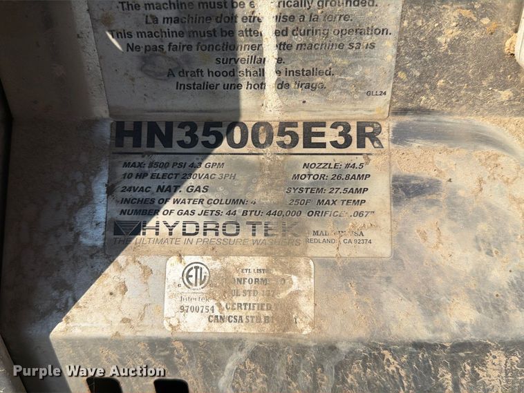 image for item DZ4691 Hydro Tek HN35005E3R pressure washer