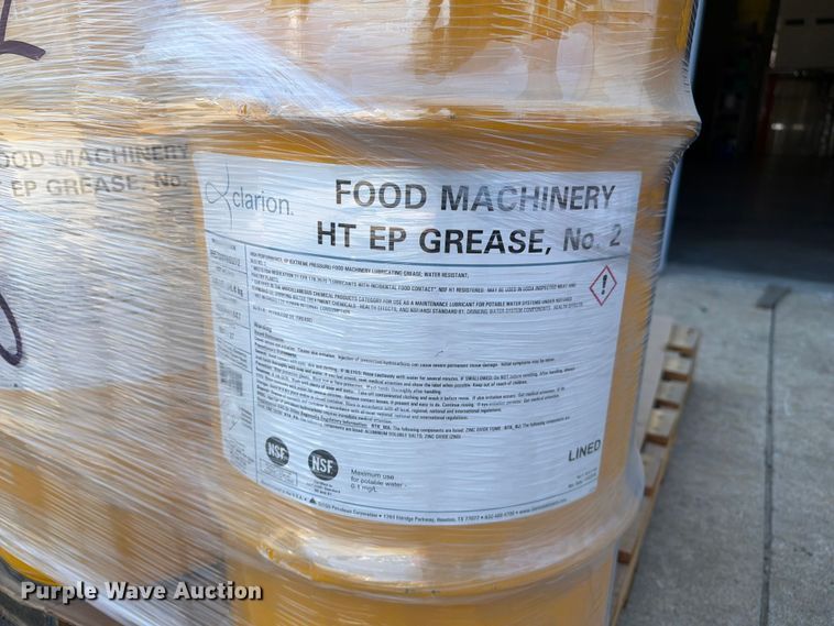 image for item DZ4725 (5) barrels of Clarion Food Machinery HT EP #2 grease
