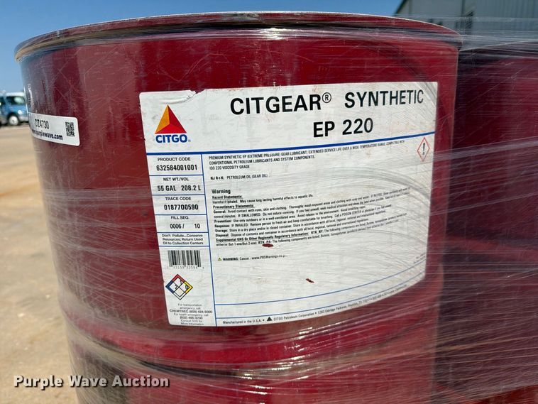 image for item DZ4730 (5) barrels of Citgo Citgear Synthetic EP 220