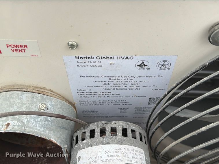 image for item DZ4802 (2) Reznor V3 TCore2 heaters