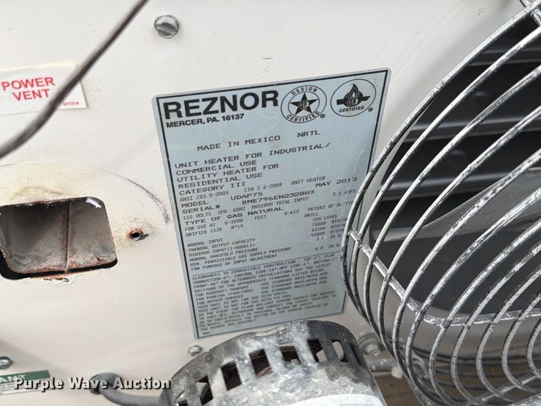 image for item DZ4802 (2) Reznor V3 TCore2 heaters