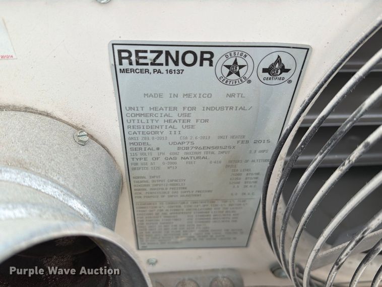 image for item DZ4803 (2) Reznor V3 TCore2 heaters
