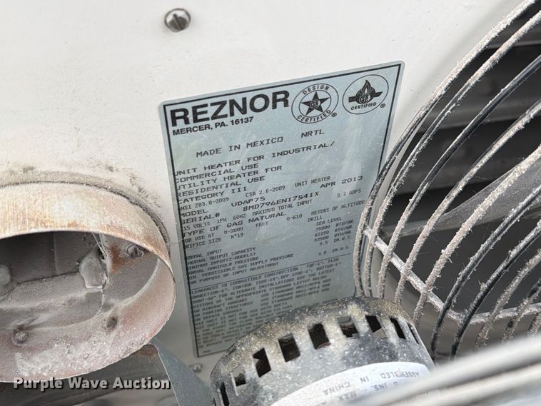 image for item DZ4805 (2) Reznor V3 TCore2 heaters