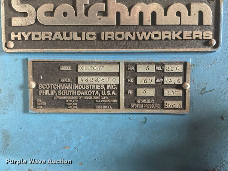 image for item DZ4826 Scotchman XL5075 ironworker