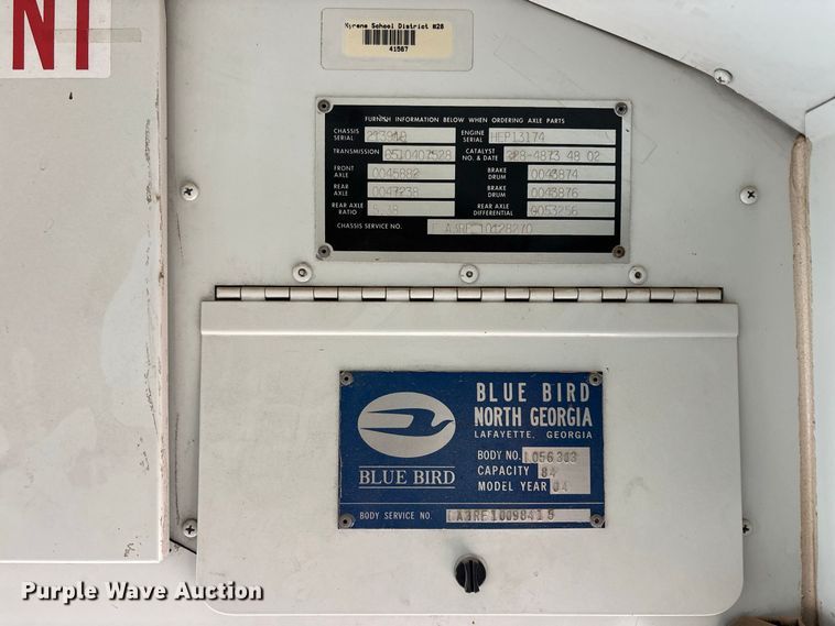 image for item EL2624 2004 Blue Bird All American school bus