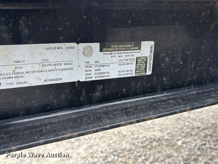 image for item EO4248 2020 Delco utility trailer