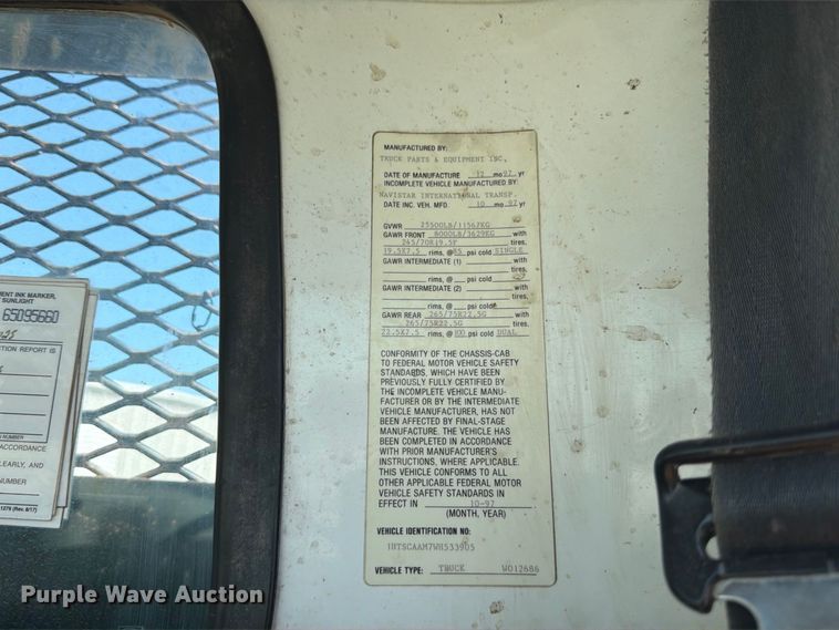 image for item EP7572 1998 International 4700 dump flatbed truck