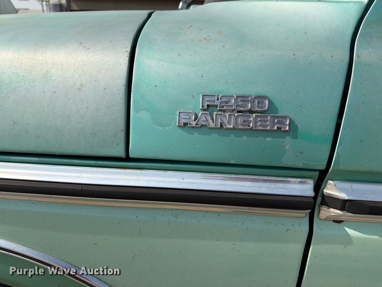 image for item ER1899 1977 Ford F250 Ranger Camper Special flatbed pickup truck