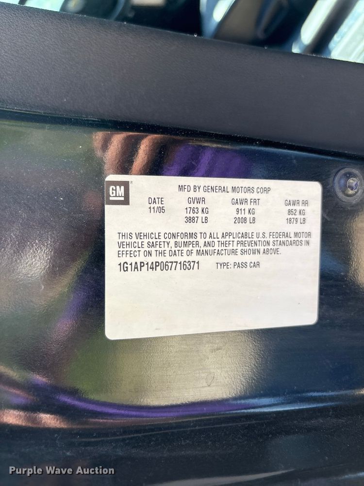 image for item ER3288 2006 Chevrolet Cobalt SS 