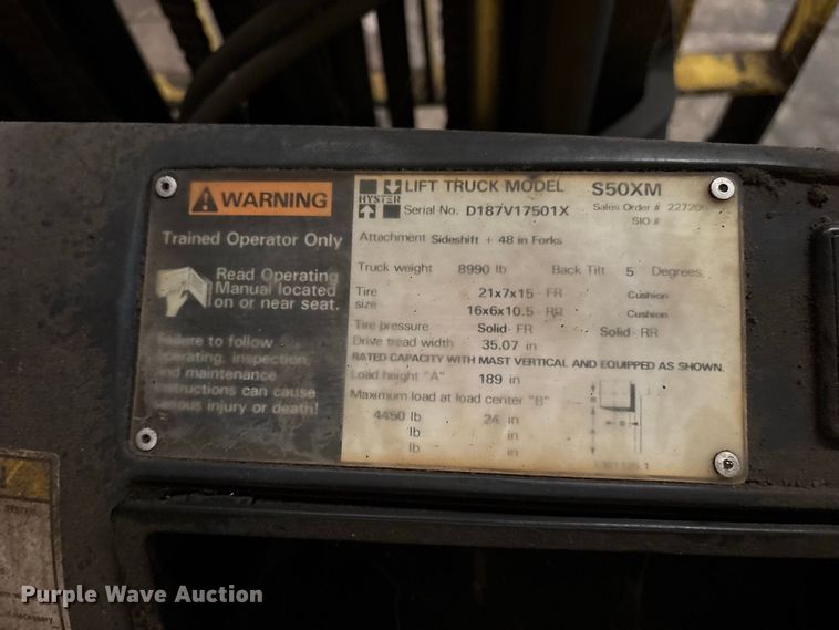 image for item ES8105 Hyster S50MX forklift