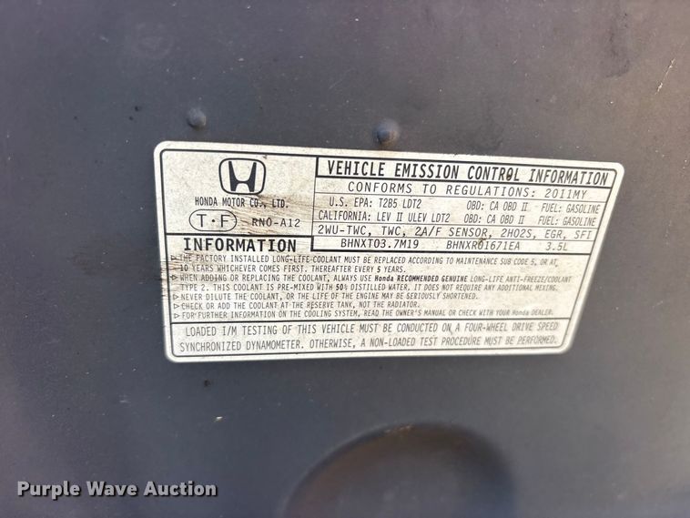 image for item ES8112 2011 Honda Pilot SUV