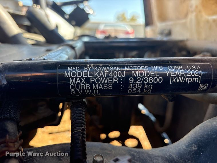 image for item ES8113 2021 Kawasaki KAF400J utility vehicle