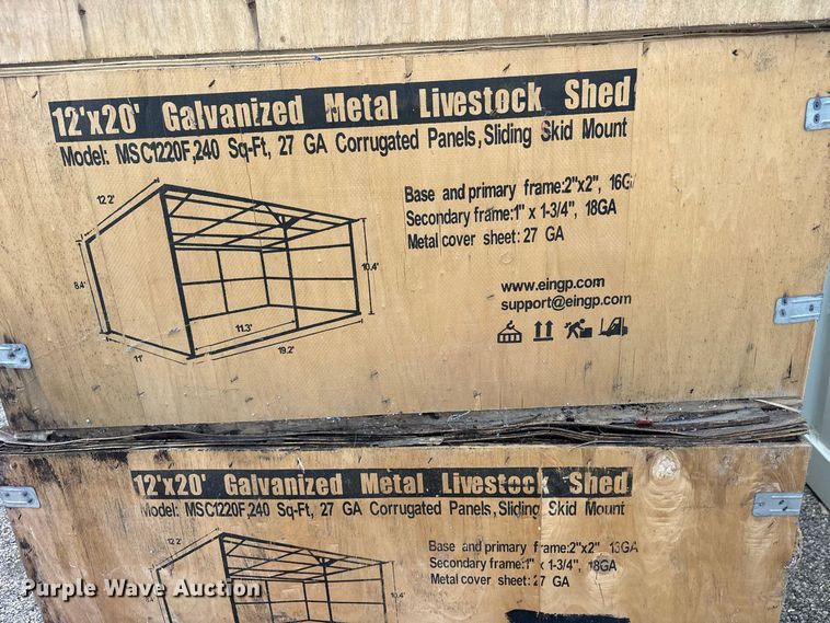 image for item ES8147 (4) 2024 Pioneer Valley MSC1220F livestock sheds