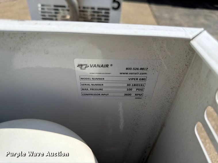 image for item EW5033 (2) Vanair Viper G80 air compressors