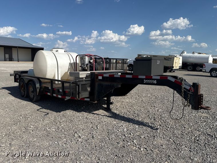 image for item EW8703 2015 J & B Manufacturing 82X16LBGN pressure washer trailer
