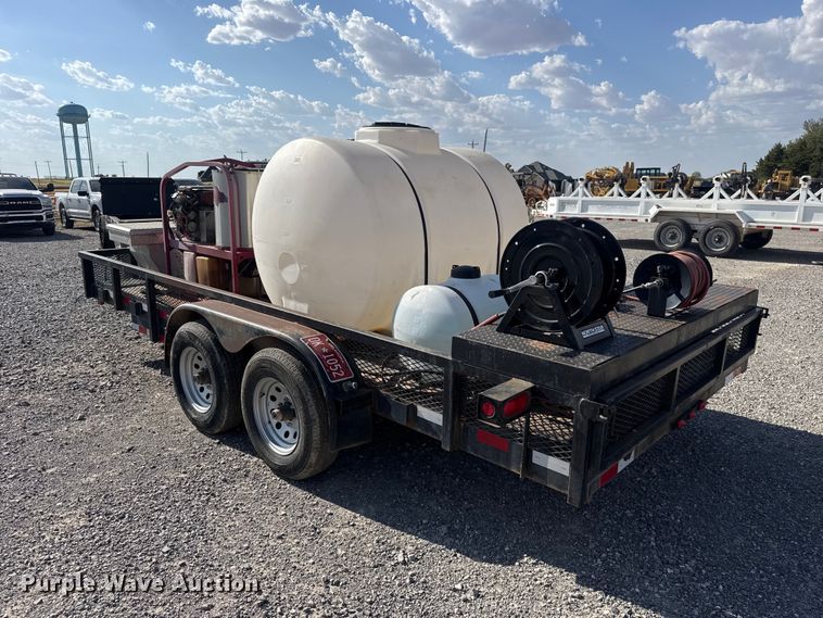 image for item EW8703 2015 J & B Manufacturing 82X16LBGN pressure washer trailer