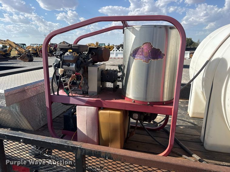 image for item EW8703 2015 J & B Manufacturing 82X16LBGN pressure washer trailer