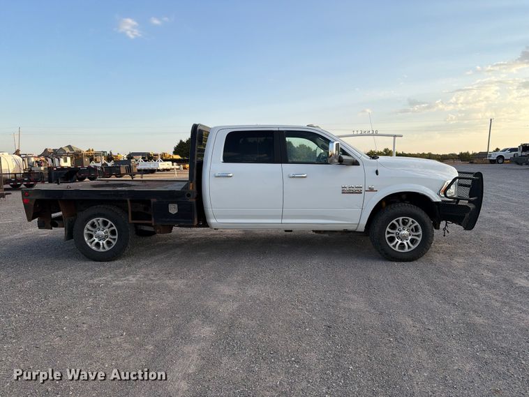 image for item EW8707 2017 RAM 2500 Crew Cab flatbed pickup truck