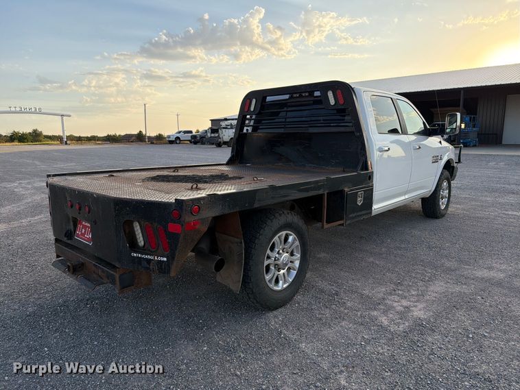 image for item EW8707 2017 RAM 2500 Crew Cab flatbed pickup truck