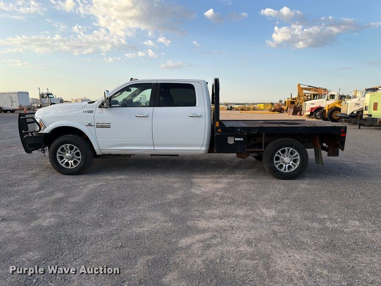 image for item EW8707 2017 RAM 2500 Crew Cab flatbed pickup truck