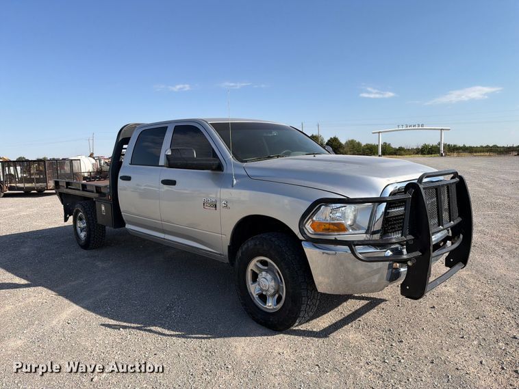 image for item EW8716 2012 Dodge Ram 2500 Crew Cab flatbed pickup truck
