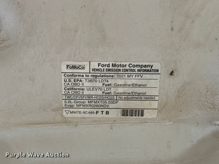 image for item EW8724 2021 Ford F150 Crew Cab pickup truck