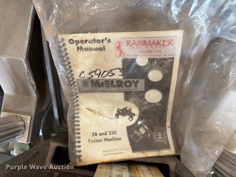 image for item EW8855 McElroy AT805505/ 881601 poly pipe fusion machine
