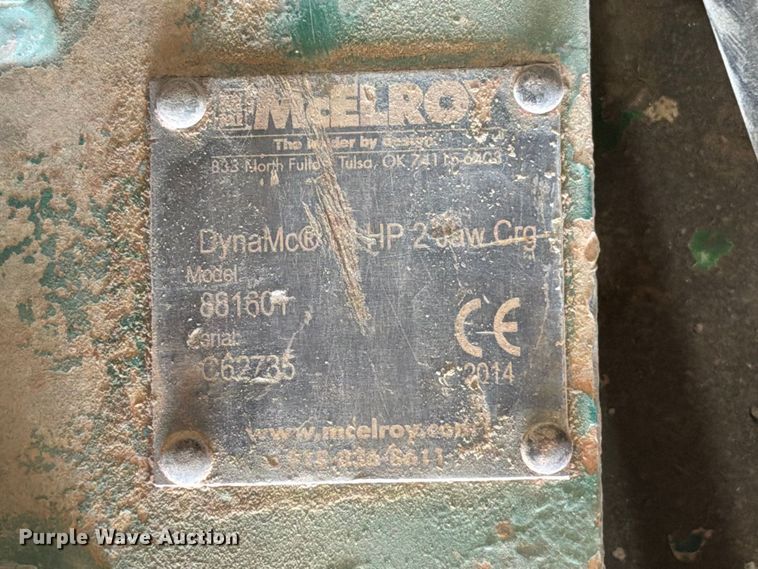 image for item EW8855 McElroy AT805505/ 881601 poly pipe fusion machine