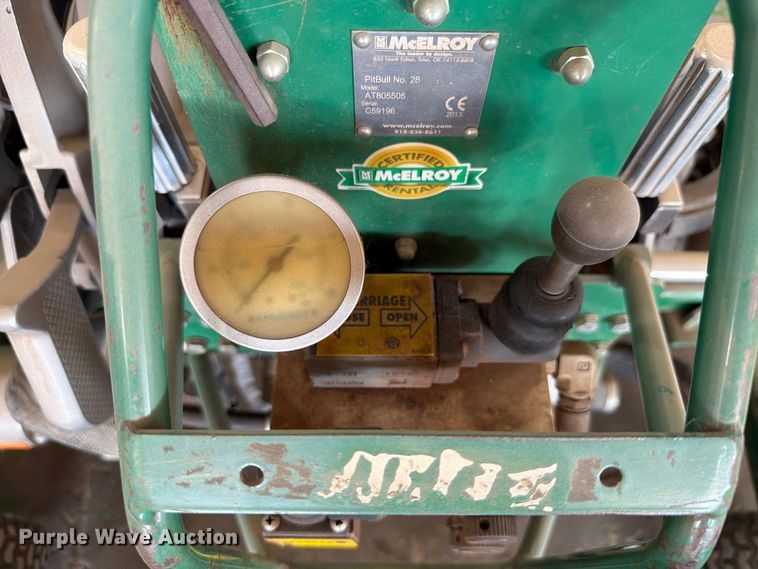 image for item EW8855 McElroy AT805505/ 881601 poly pipe fusion machine