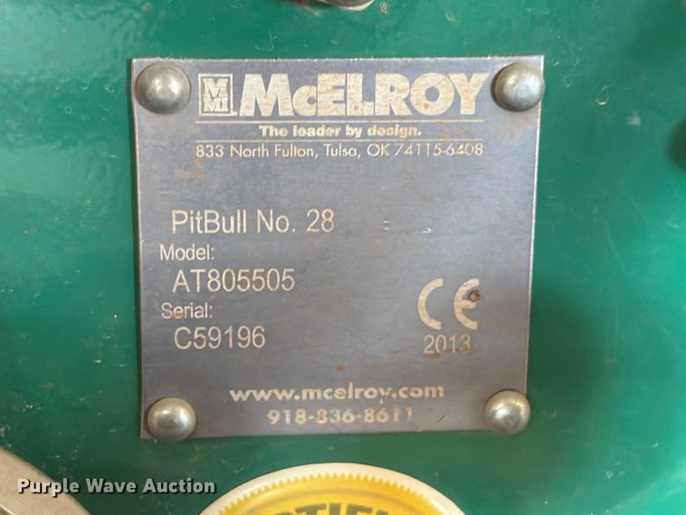 image for item EW8855 McElroy AT805505/ 881601 poly pipe fusion machine