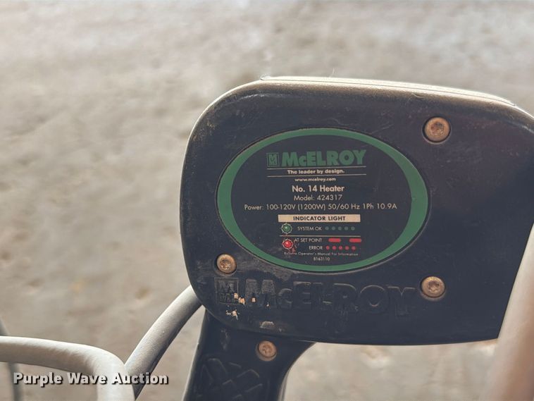 image for item EW8858 McElroy poly pipe fusion machine