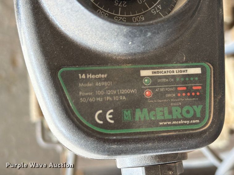 image for item EW8858 McElroy poly pipe fusion machine