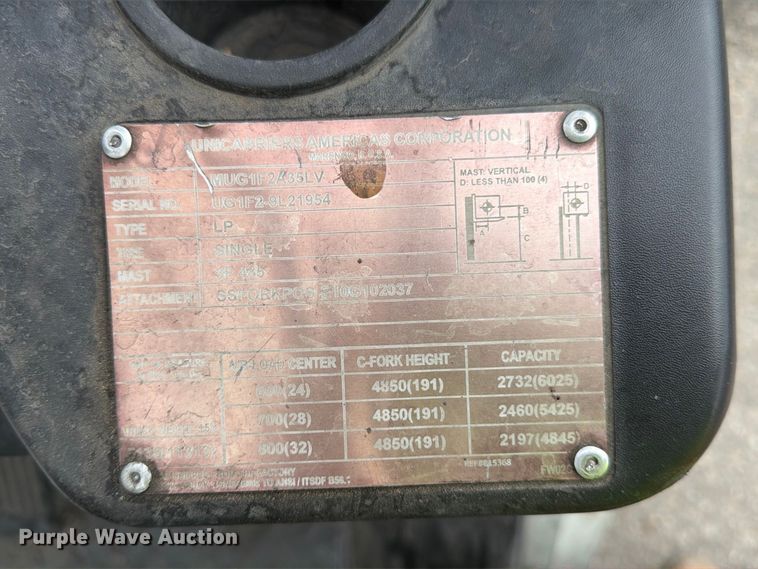 image for item EX0508 2018 UniCarriers PF70 forklift