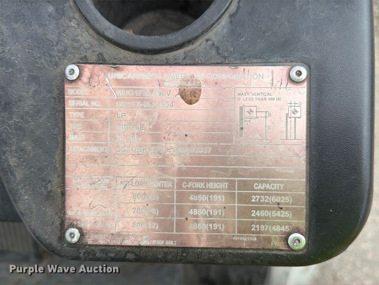 image for item EX0508 2018 UniCarriers PF70 forklift