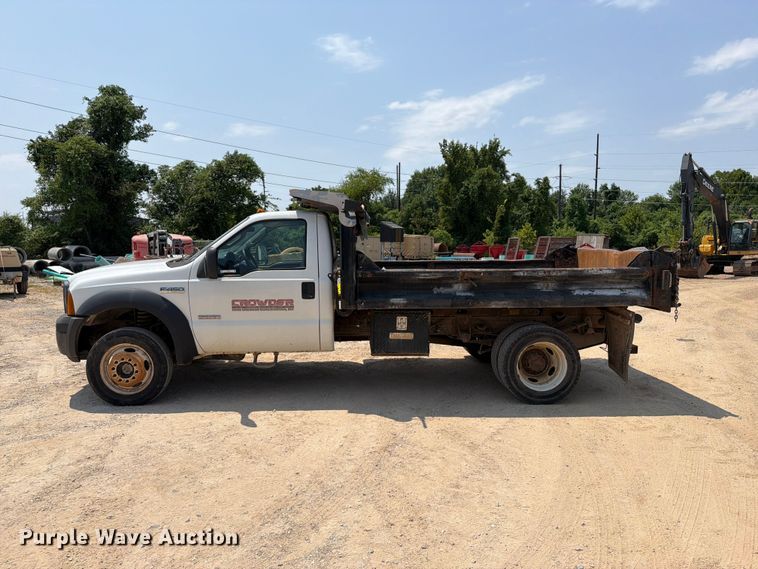 image for item EX2585 2007 Ford F450 Super Duty dump truck