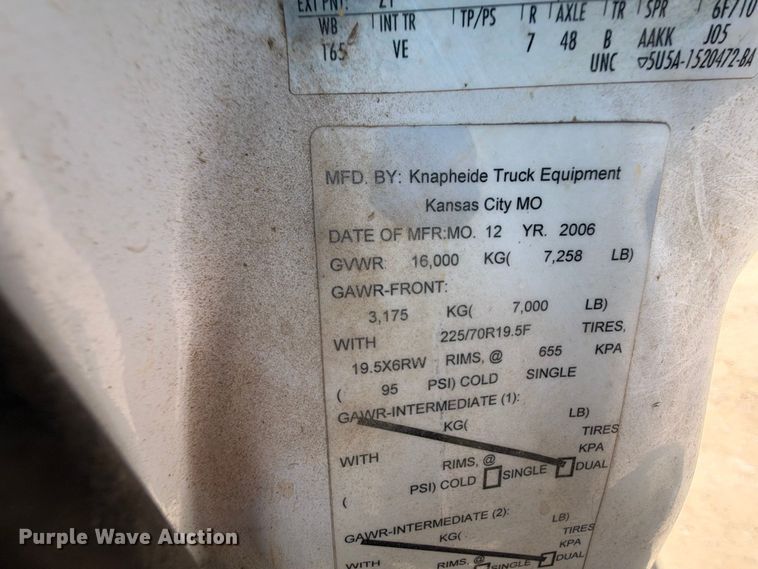 image for item EX2585 2007 Ford F450 Super Duty dump truck