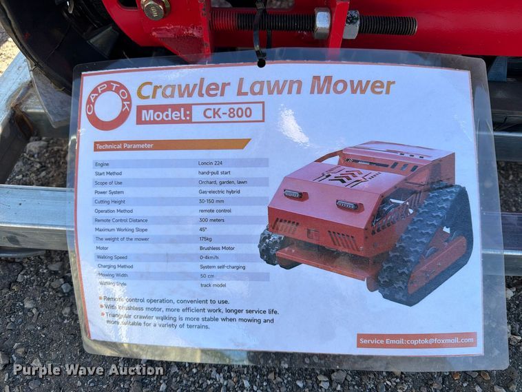 image for item EX4164 Captok CK800 remote control lawn mower