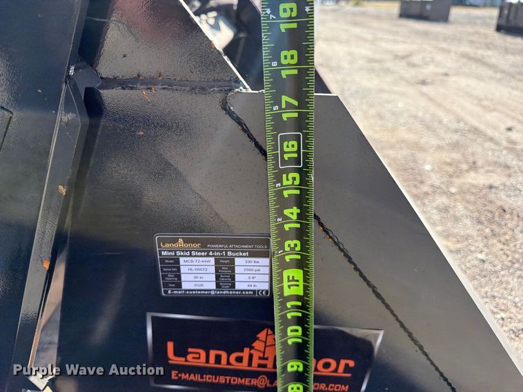 image for item EX4166 LandHonor MCB-72-44W compact utility loader 4-in-1 bucket